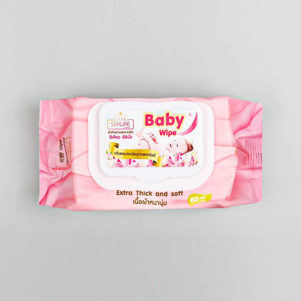 Natural plant-derived fiber baby wipes flower-scented alcohol free