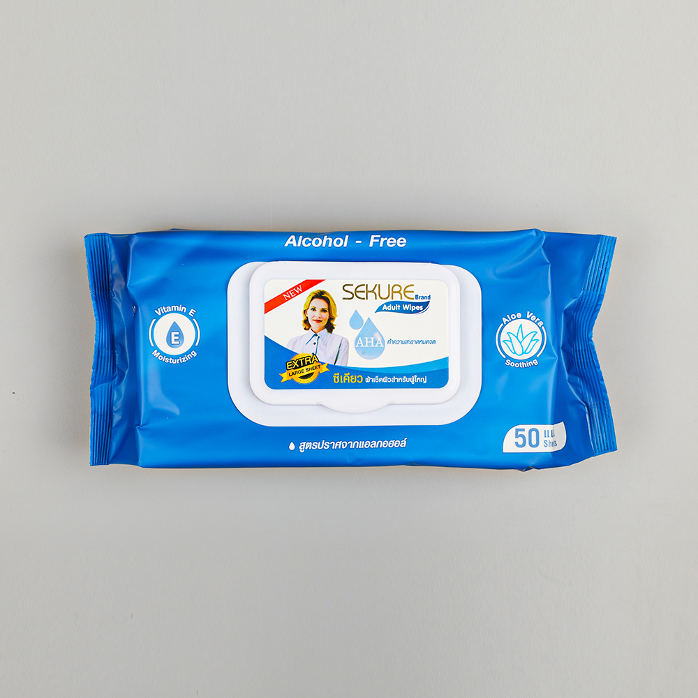 Extra soft pre-moistened body wipes for sensitive skin