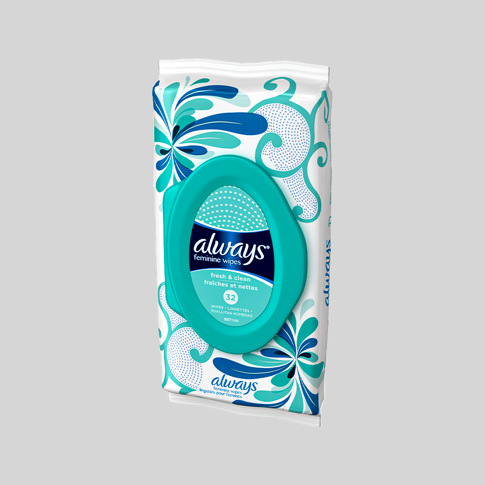 Ph-balanced feminine cleaning wipes