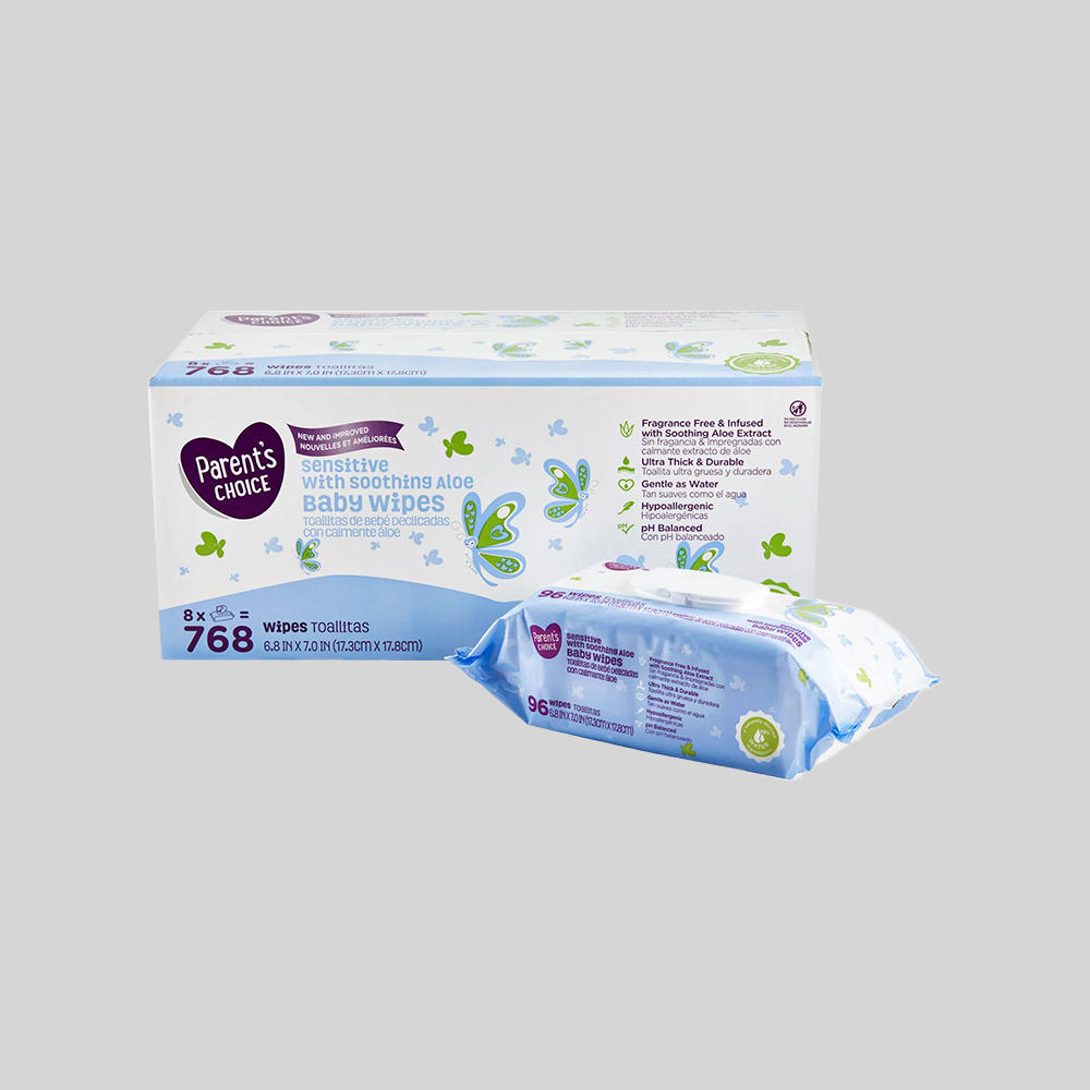 Hypoallergenic and unscented baby diaper wipes for sensitve skin