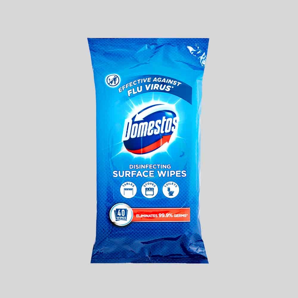 Bleach-free multi-surface disinecting wipes